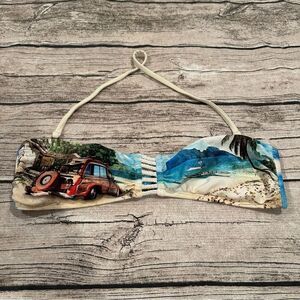 Hobie Convertible Bikini Top With Island Scene Size Medium